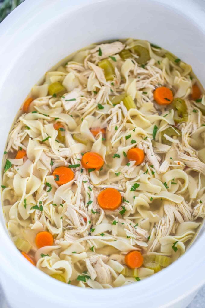 Crockpot chicken noodle soup