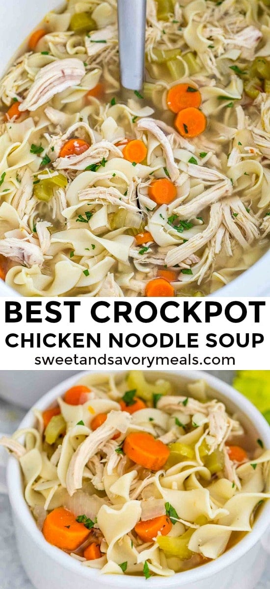 Easy Crockpot Chicken Noodle Soup Recipe [Video] - S&SM