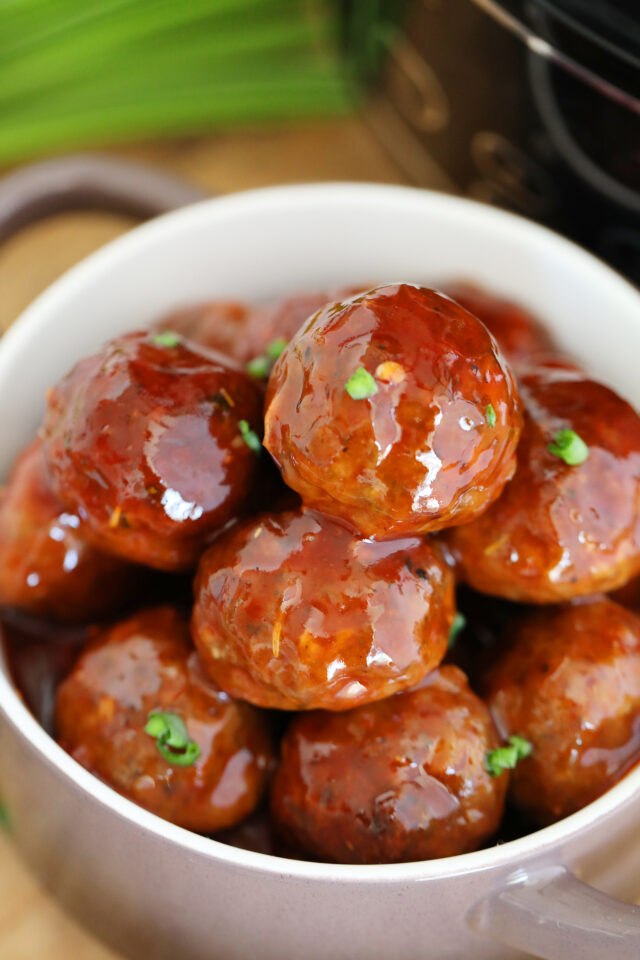 Best BBQ Crockpot Meatballs. Easy Slow Cooker Recipe Sweet and Savory