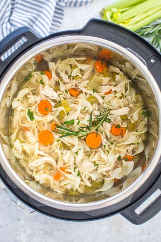 Instant Pot Chicken Noodle Soup • Salt & Lavender