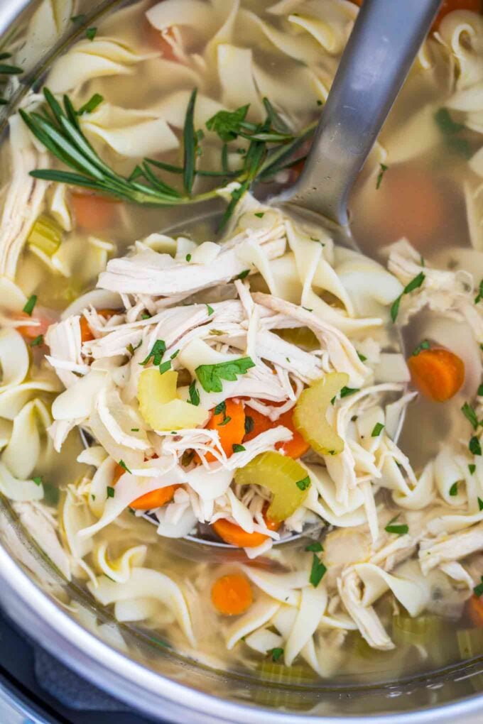 Grandma's Homemade Chicken Noodle Soup (Stovetop or Pressure