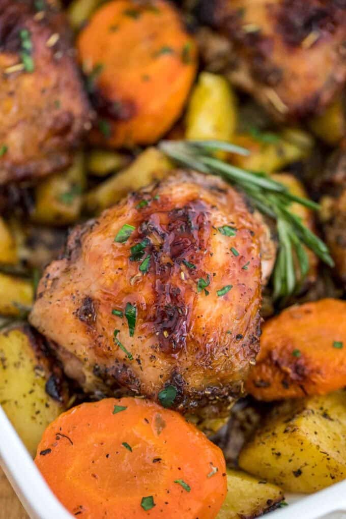 Image of Italian chicken and potatoes with carrots