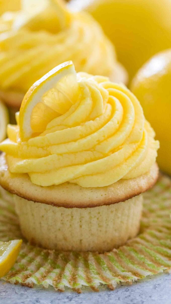 Homemade Lemon Cupcakes with Lemon Buttercream
