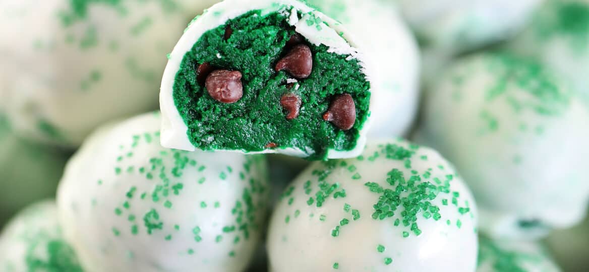 Mint Chocolate Chip Truffles for St. Patrick Day