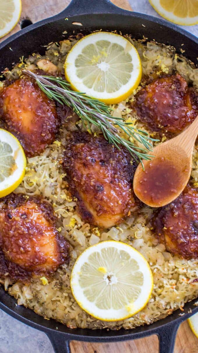 Easy One Pan Honey Lemon Chicken