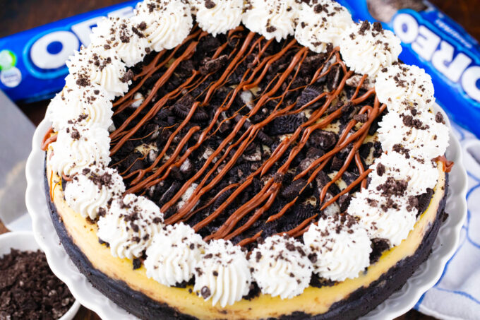 Loaded Oreo cheesecake.