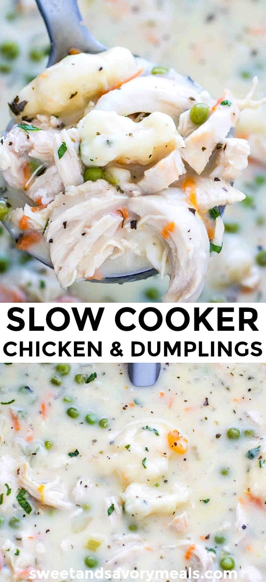 Crockpot Chicken and Dumplings - Sweet and Savory Meals