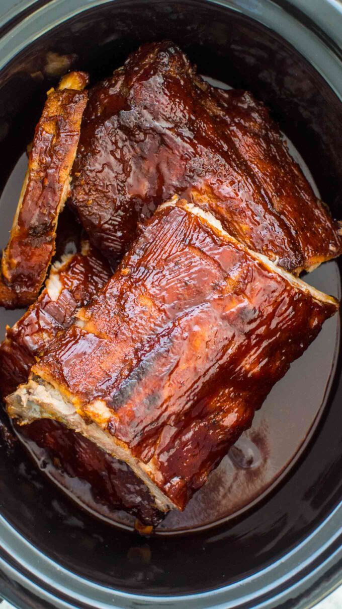 Slow Cooker Baby Back Ribs - Britney Breaks Bread