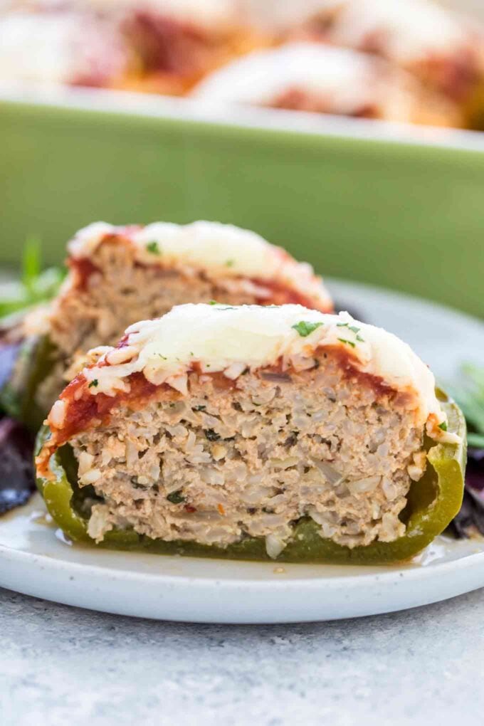 Turkey Stuffed Peppers with Brown Rice