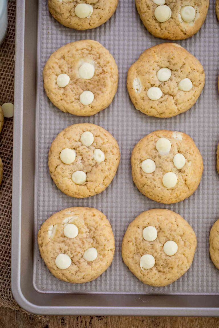 Tray of White Chocolate Chip Cookies