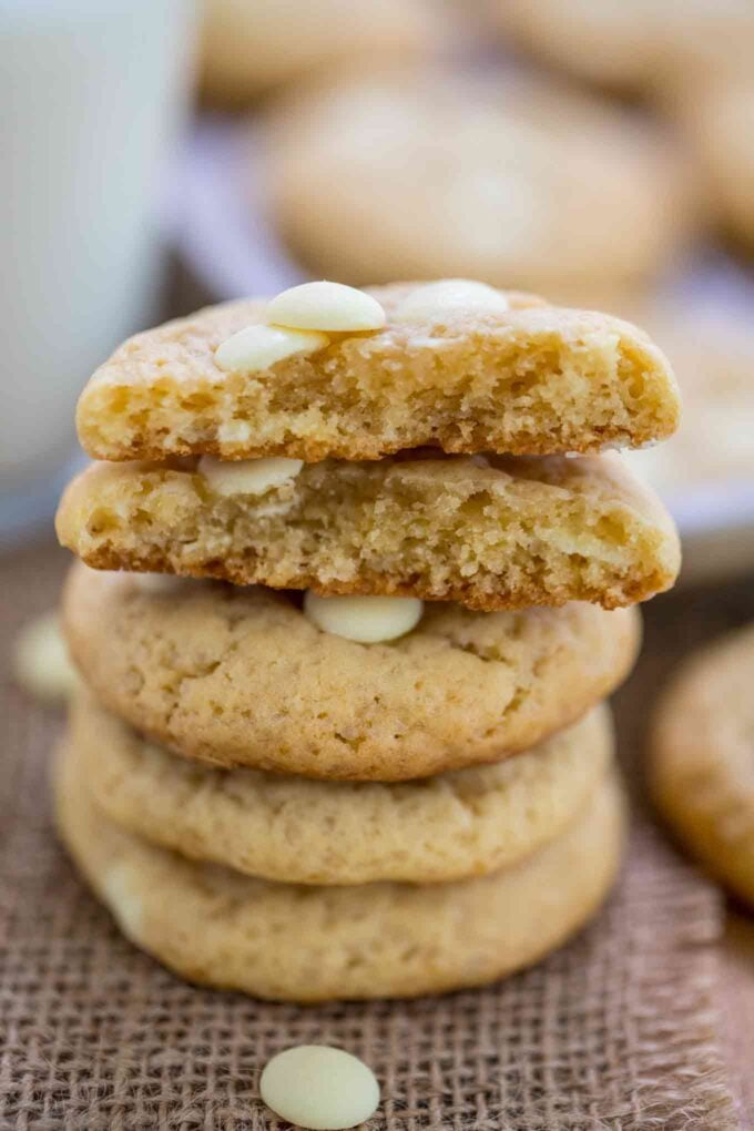 Crispy and Chewy White Chocolate Chip Cookies