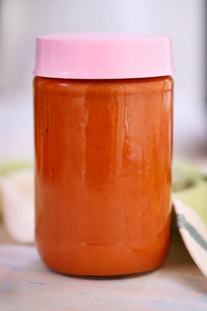 a jar of homemade catalina dressing