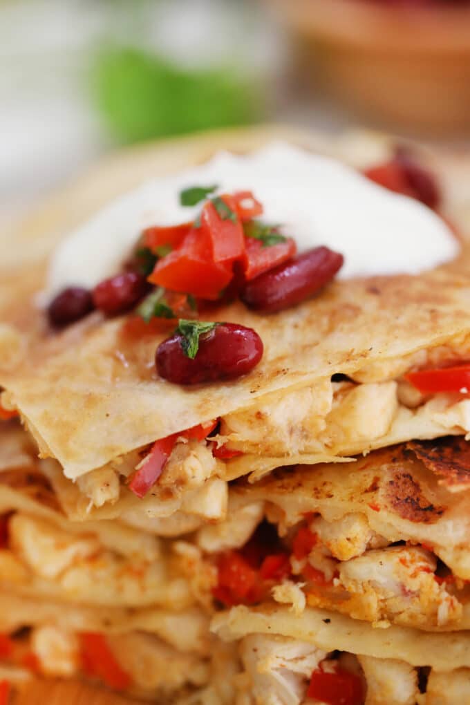 Easy Chicken Quesadillas Recipe - Sweet and Savory Meals