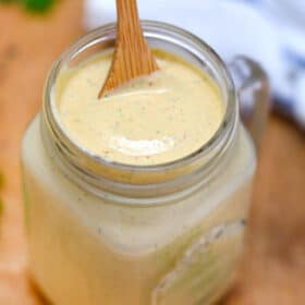 Chipotle Sauce is super easy to make and is great on salads, as a dipping sauce and even as a marinade. #chipotlesauce #chipotle #saladdressing #saucerecipe #sweetandsavorymeals #mexicanfood