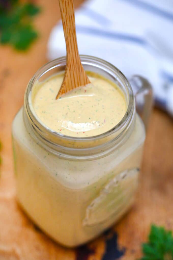 Image of homemade chipotle sauce in a jar.