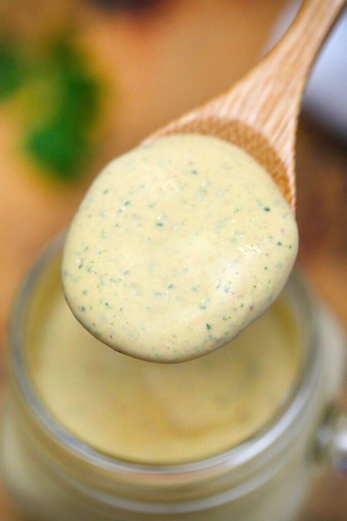 Picture of homemade chipotle sauce.