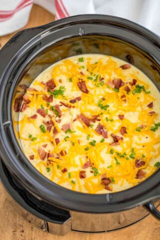 Crockpot Cheesy Potato Soup - Sweet and Savory Meals