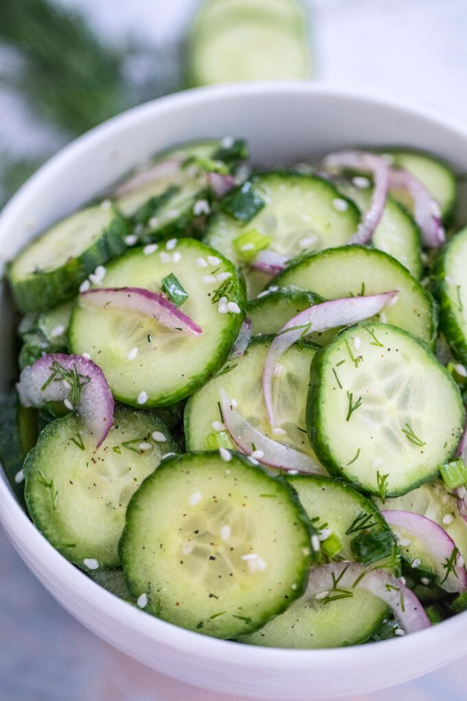 Easy Cucumber Salad Recipe [video] - Sweet and Savory Meals