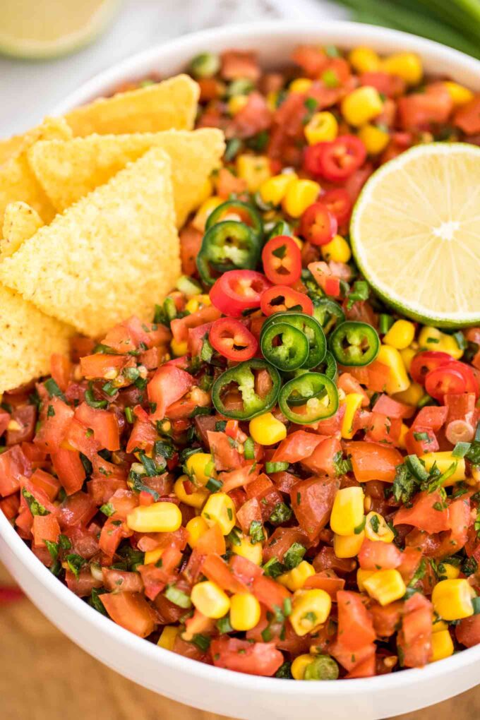 Pico de Gallo with corn chips