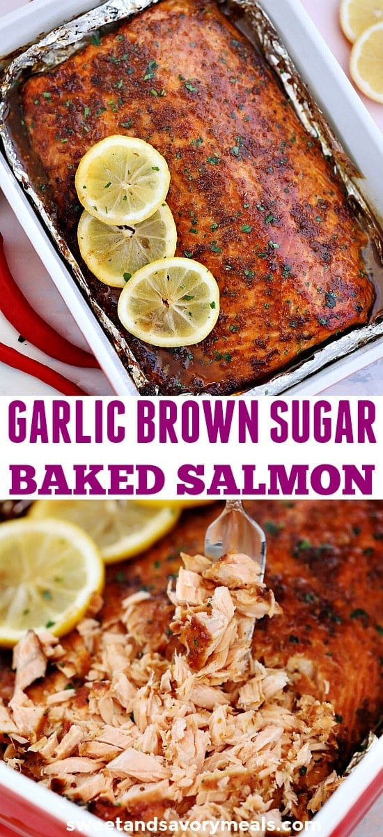 Garlic Brown Sugar Glazed Salmon [video] - Sweet and Savory Meals