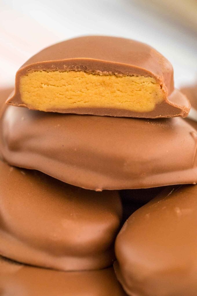 No bake homemade peanut butter eggs photo.