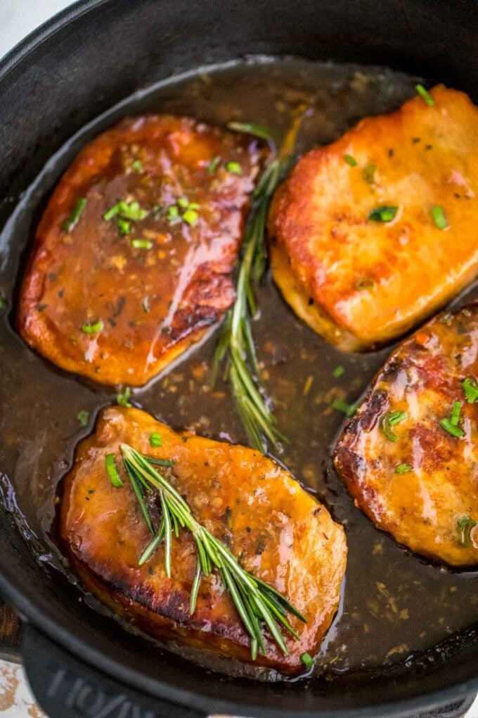 Image of honey garlic pork chops