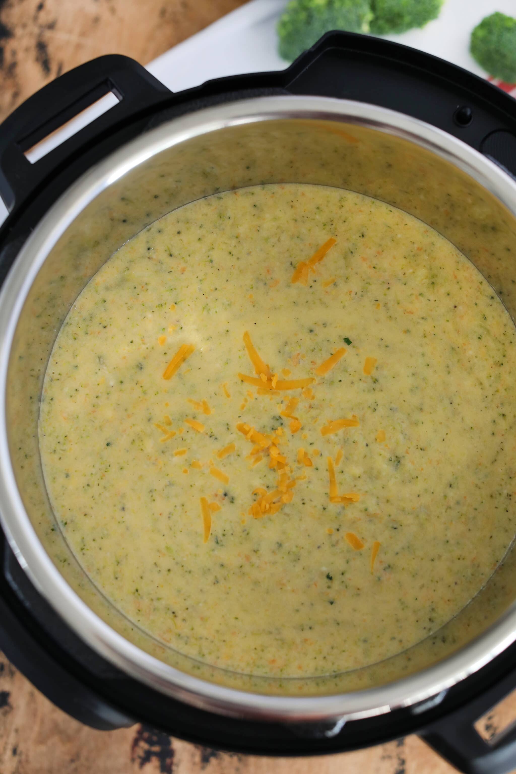 Instant Pot Broccoli Cheddar Soup - Sweet and Savory Meals