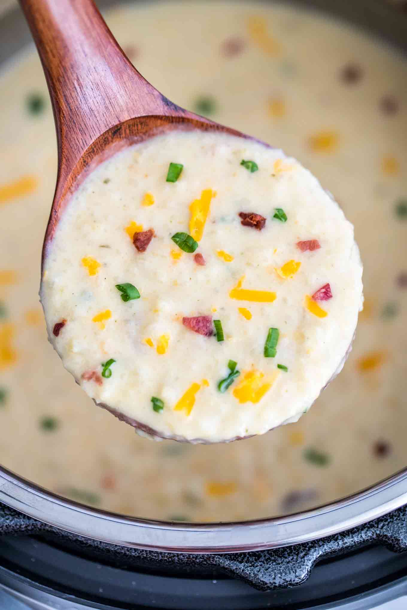 Instant Pot Cheesy Potato Soup - Sweet And Savory Meals