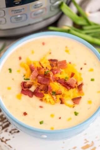 Instant Pot Cheesy Potato Soup from Scratch