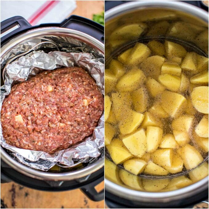 pressure cooker meatloaf and mashed potatoes