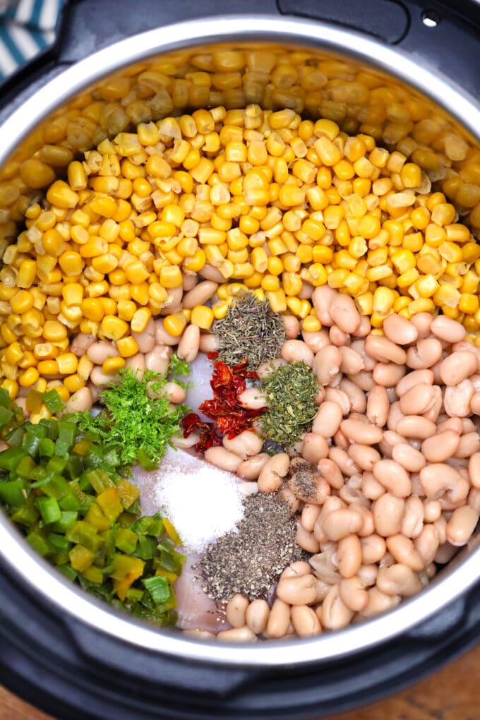 Instant pot white chicken chili ingredients photo. 