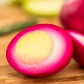 Pickled Eggs with Garlic and Beets