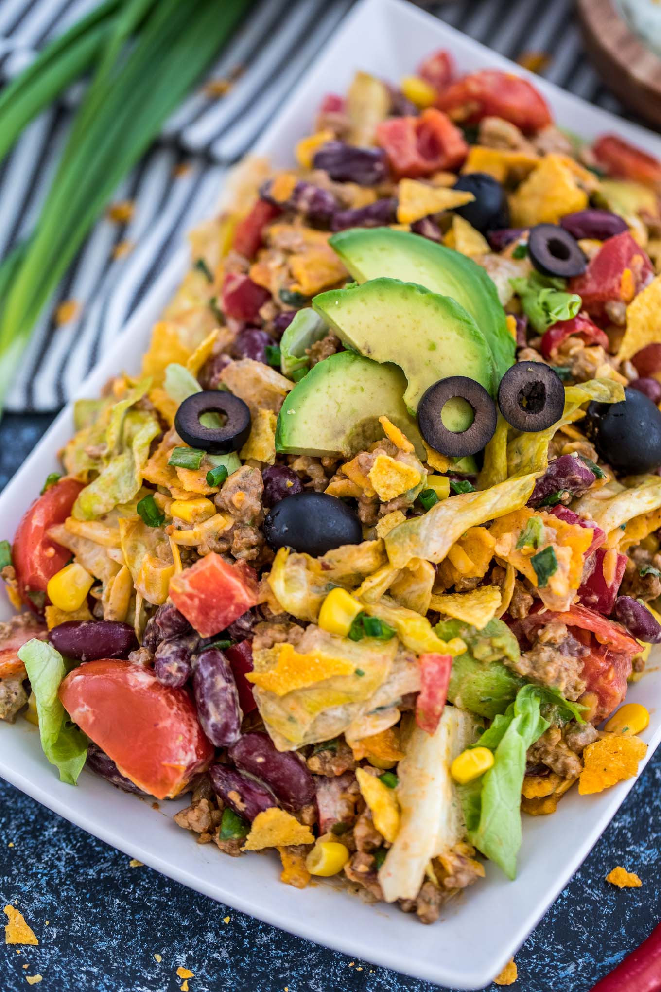 Easy Taco Salad with Ground Beef Recipe [video] - S&SM