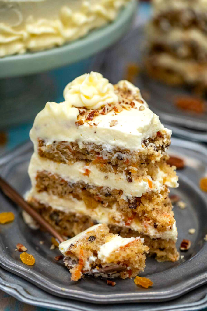 Picture of a carrot cake slice.