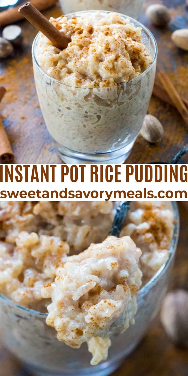 easy instant pot rice pudding pin
