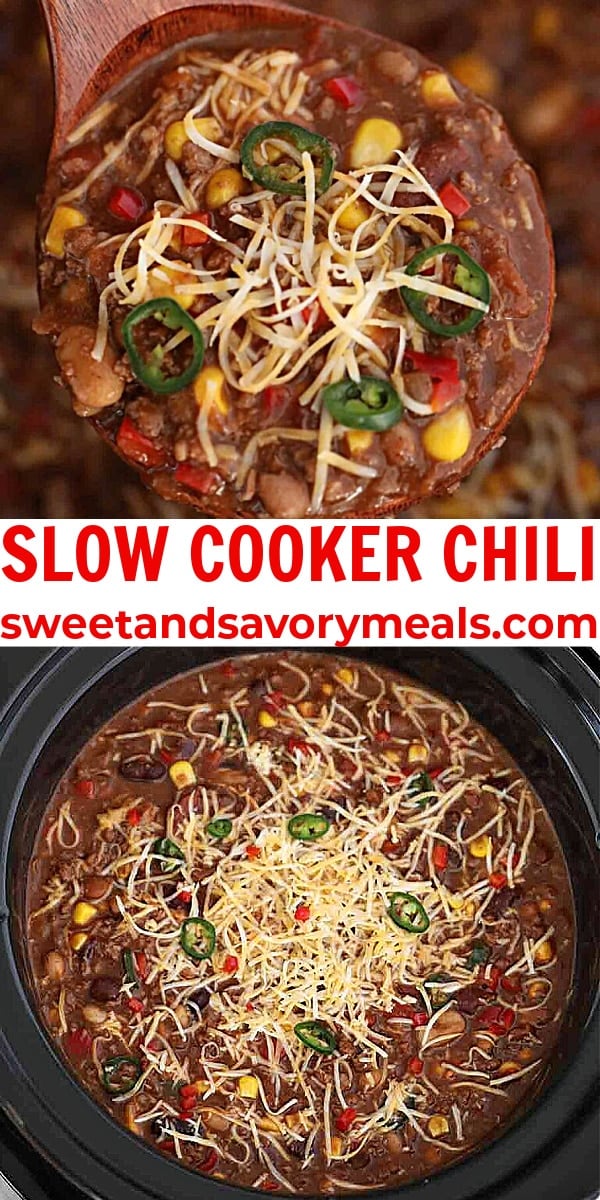 easy slow cooker chili pin