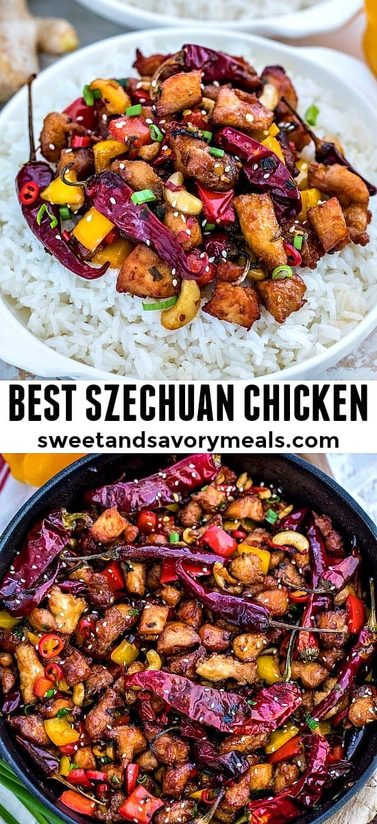 Best Szechuan chicken image for Pinterest