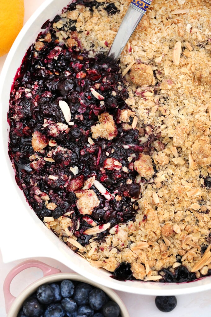 Blueberry Crisp Recipe Video Sweet And Savory Meals