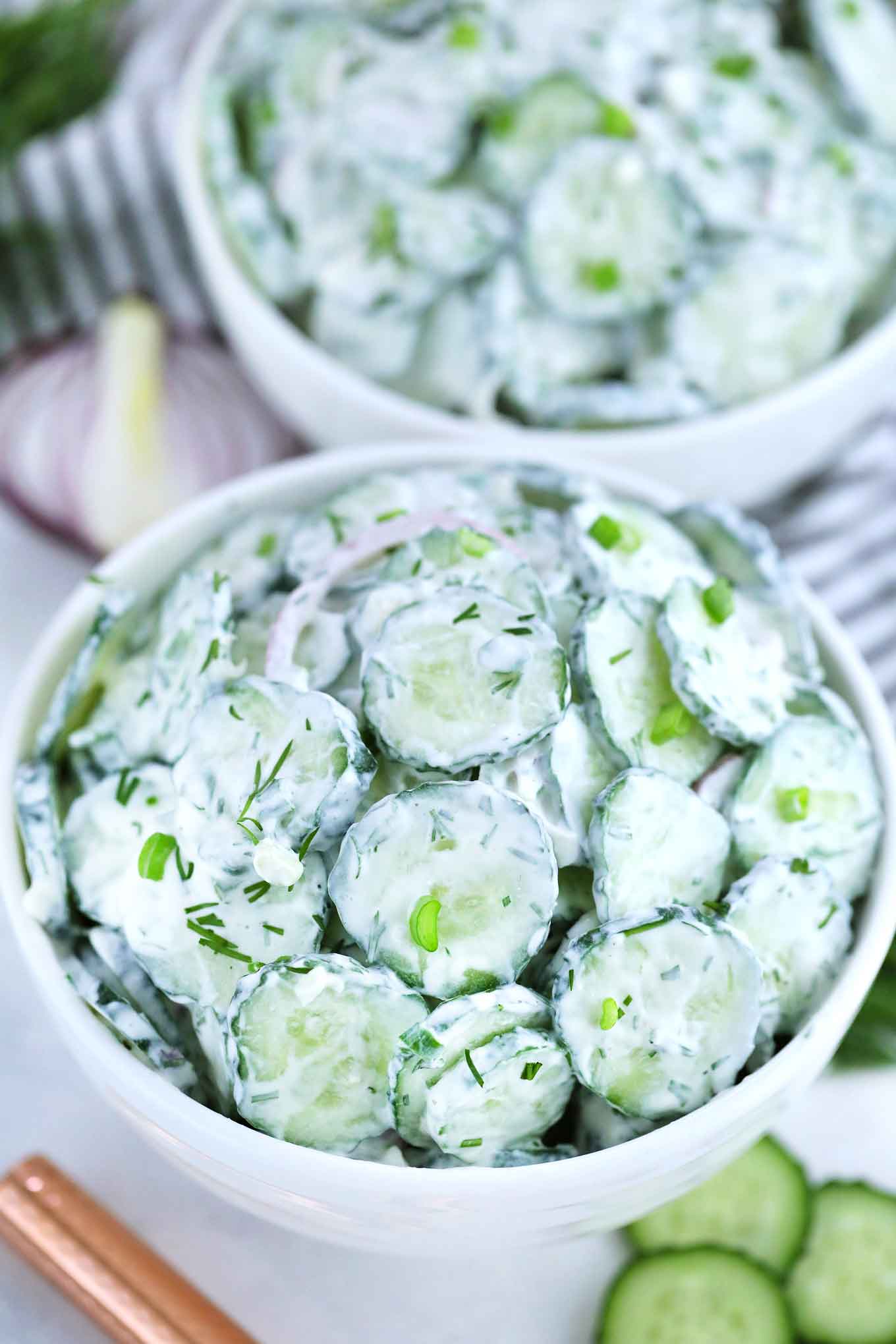 Creamy Cucumber Salad Recipe Sandsm
