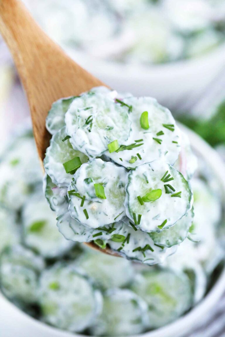 Best Creamy Cucumber Salad Recipe