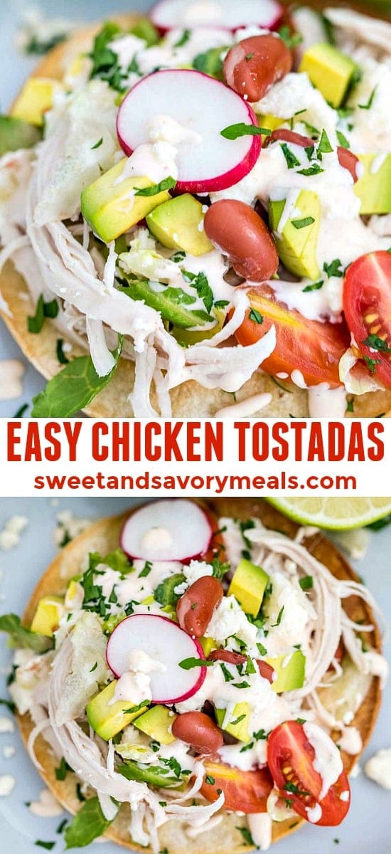 Mexican Chicken Tostadas Recipe