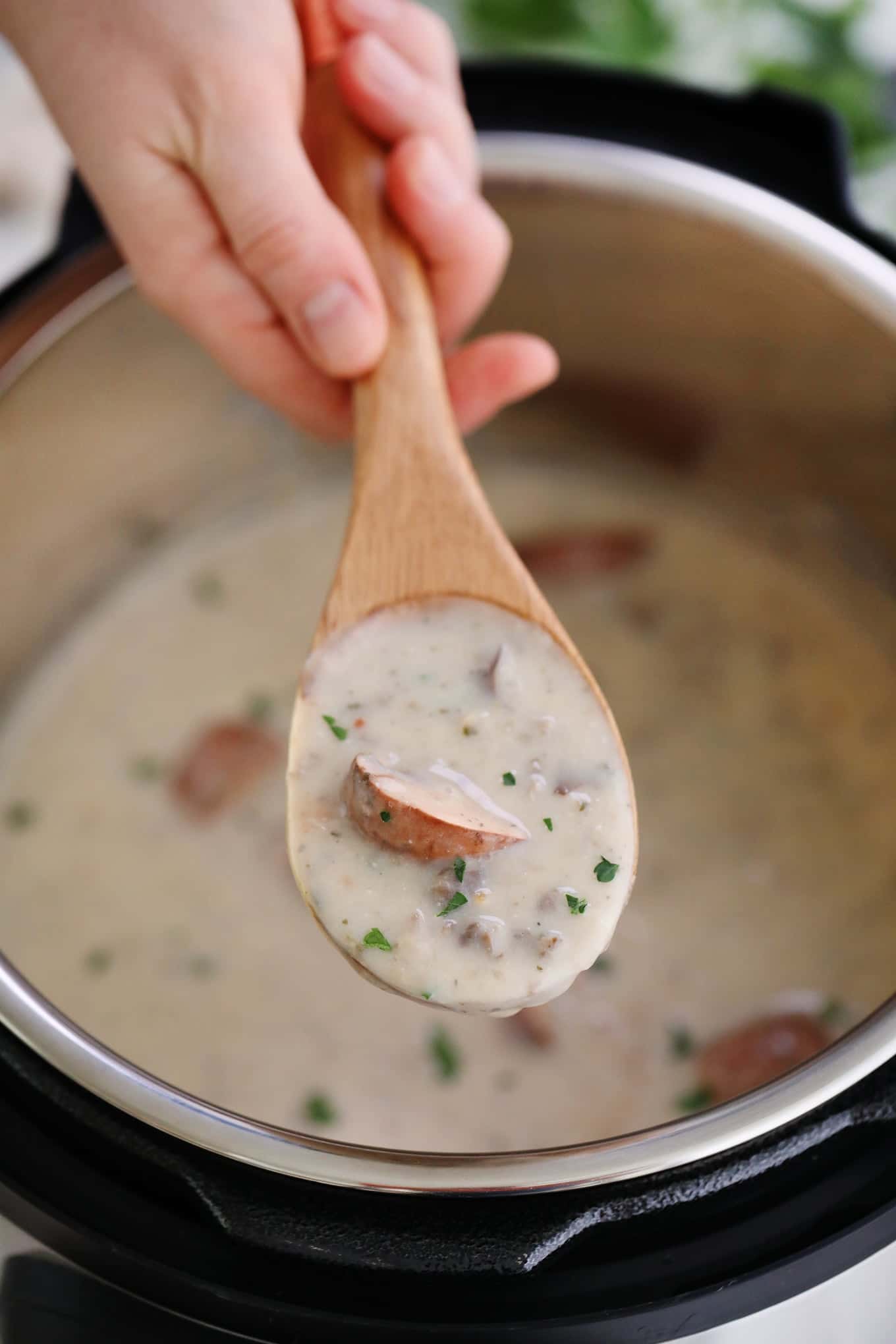 Instant Pot Cream of Mushroom Soup Recipe S&SM