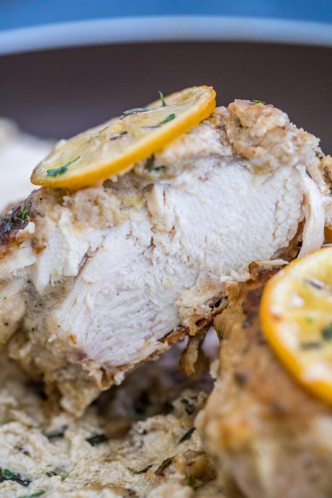 photo of sliced lemon pepper chicken breast