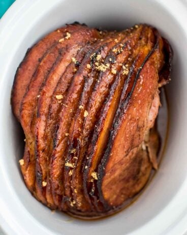 Slow Cooker Glazed Smoked Ham