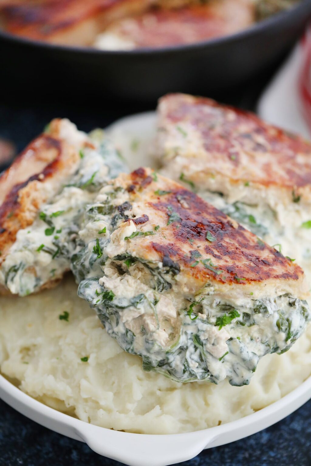 Spinach Dip Stuffed Pork Chops Recipe Sweet And Savory Meals