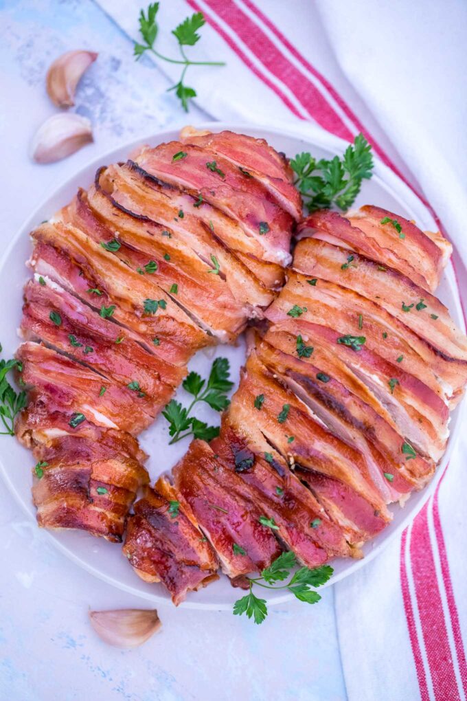 Bacon Wrapped Cream Cheese Stuffed Chicken Video Sweet