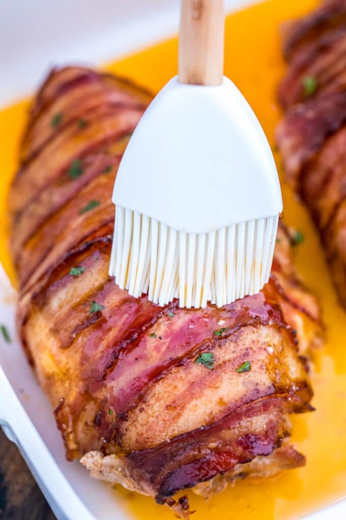 Bacon Wrapped Jalapeno Popper Chicken