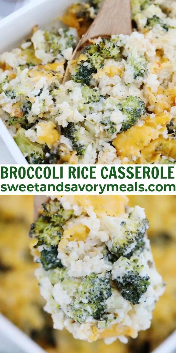 easy broccoli rice casserole pin