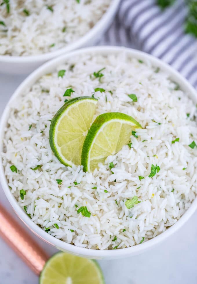 Image of chipotle cilantro lime rice copycat.