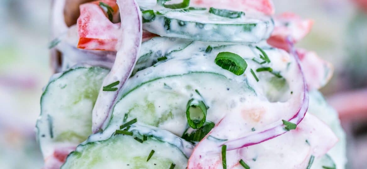 Creamy Cucumber Tomato Salad